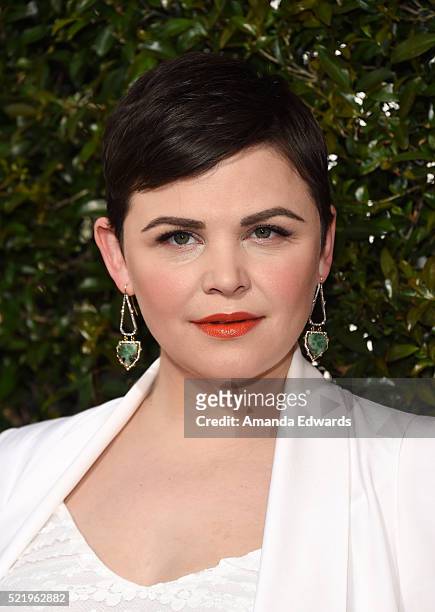 Actress Ginnifer Goodwin arrives at the John Varvatos 13th Annual Stuart House Benefit presented by Chrysler with kids' tent by Hasbro Studios at...