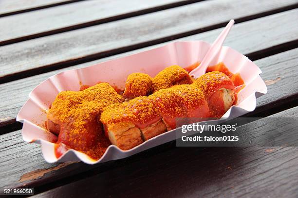 currywurst in berlin, germany - currywurst stock pictures, royalty-free photos & images