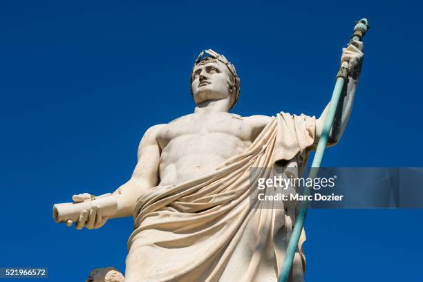 napoleon bonaparte statue in bastia - emperor stockfoto's en -beelden