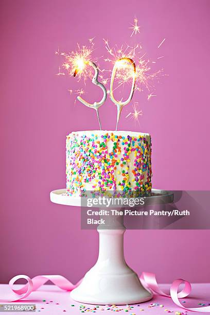 30th birthday cake - 30th birthday stock pictures, royalty-free photos & images