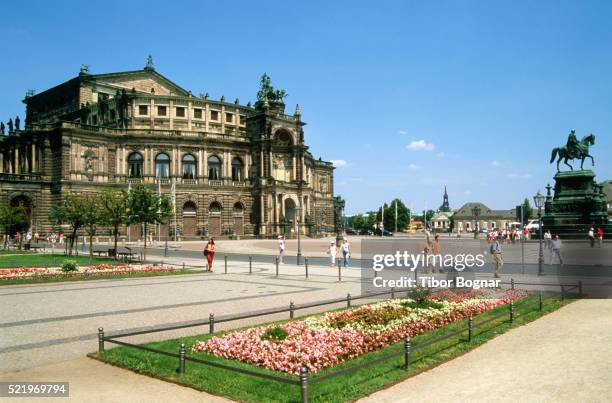 dresden, semper opera - semperoper stock pictures, royalty-free photos & images