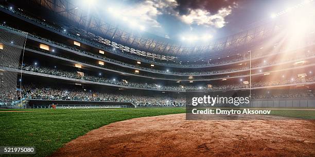 baseball stadium - baseball diamond stockfoto's en -beelden