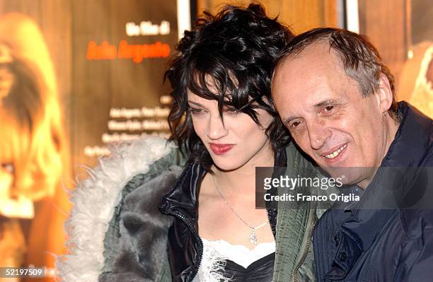 Italian Director and actress Asia Argento and her father, Italian director Dario Argento, attend the premiere of her new movie, "The Heart Is...