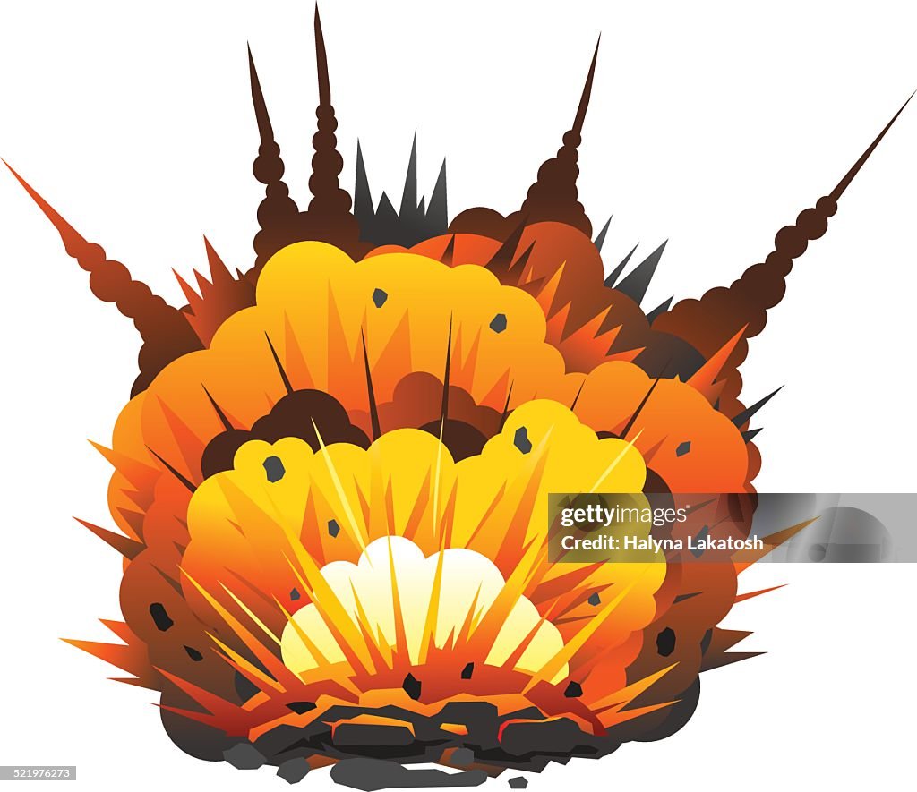 Mega Explode Big Cartoon Bomb Explosion High-Res Vector Graphic - Getty Images
