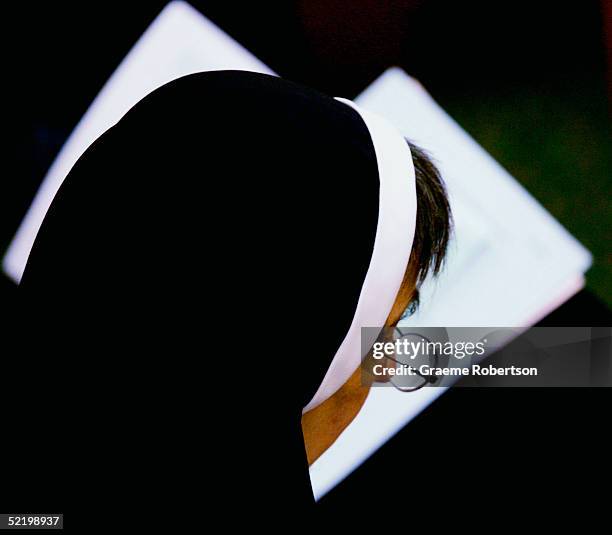 Member of the Church of England attends Day Two of the General Synod on February 15, 2005 in London, England. The General Synod have refused to...