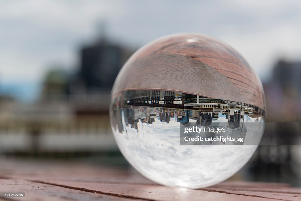 Reflection of Darling Harbour in a Crystal Ball