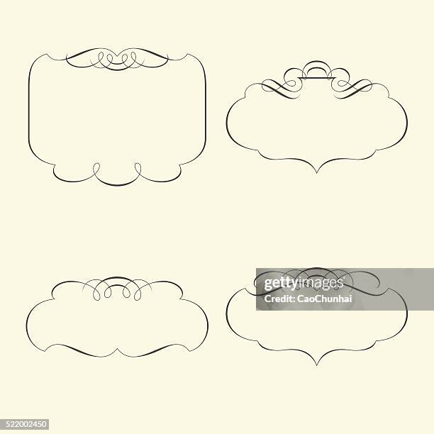 curve design elements - mirror on empty space stock illustrations