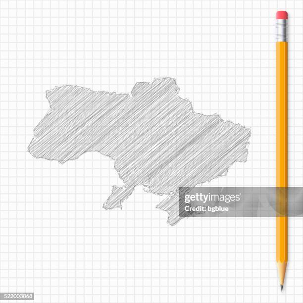 Create Map Ukraine Draw How To Ukraine Map Sketch With Pencil On Grid Paper High-Res Vector Graphic ...