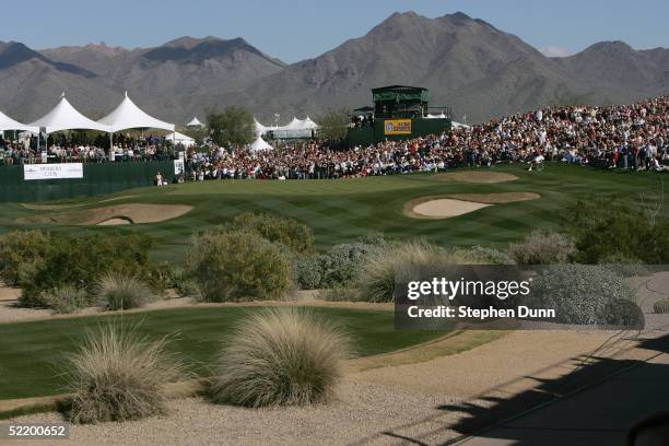 General view of the 16th green during the third round of the FBR Open on February 5, 2005 at the Tournament Players Club of Scottsdale in Scottsdale,...