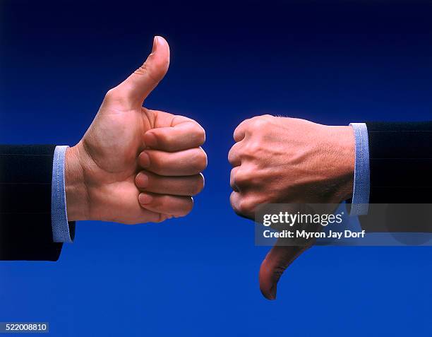 corporate disagreements - polegar para baixo imagens e fotografias de stock