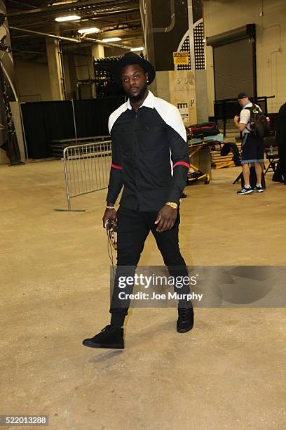 Hairston of the Memphis Grizzlies arrives for the game against the San Antonio Spurs in Game One of the Western Conference Quarterfinals during the...