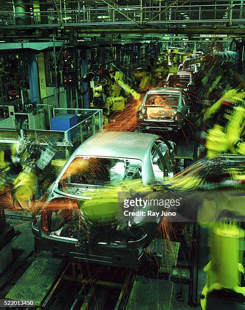 automotive production line - opel stock pictures, royalty-free photos & images