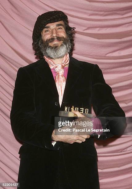 Actor Daniel Day-Lewis recieves the Berlinale Camera Award at "The Ballad Of Jack & Rose" Premiere at the Zoo Palast Theatre during the 55th annual...