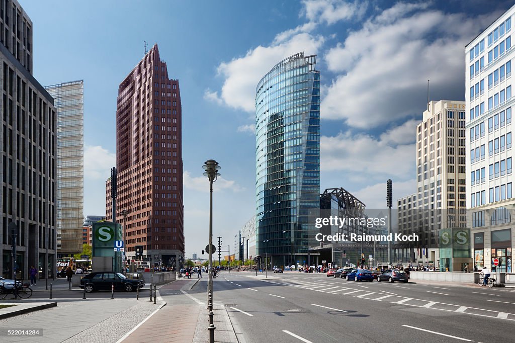 Germany, Berlin, Street level view of Potsdamer Platz