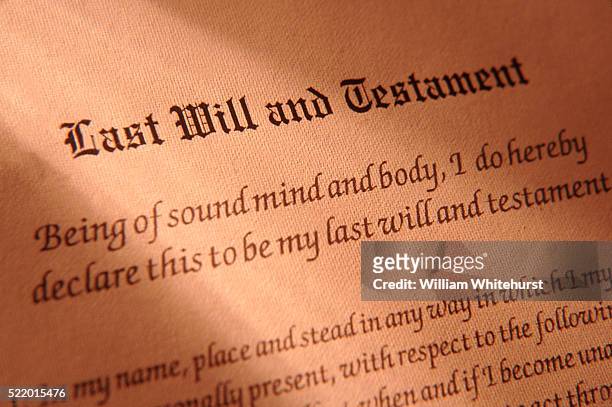 last will and testament document - 遺書 ストックフォトと画像