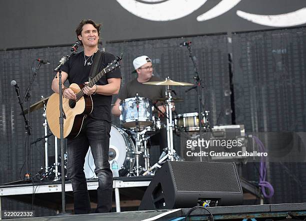 Joe Nichols is onstage during Tortuga Music Festival on April 17, 2016 in Fort Lauderdale, Florida.