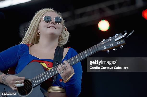 Elle King is onstage during Tortuga Music Festival on April 17, 2016 in Fort Lauderdale, Florida.