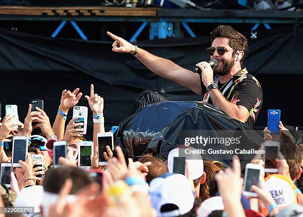 Thomas Rhett is onstage during Tortuga Music Festival on April 17, 2016 in Fort Lauderdale, Florida.