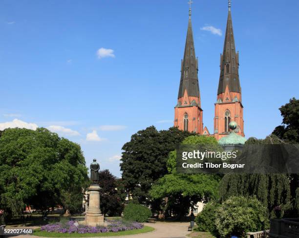 sweden, uppsala, domkyrkan, cathedral, - uppsala stock pictures, royalty-free photos & images