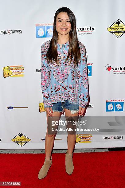 Actress Miranda Cosgrove attends the 7th Annual Milk + Bookies' Story Time Celebration at California Market Center on April 17, 2016 in Los Angeles,...