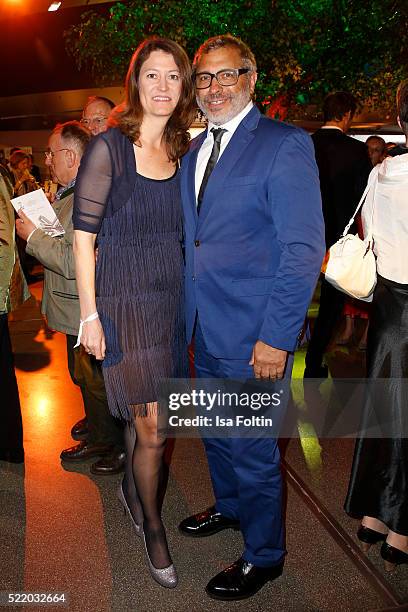 Jimmy Hartwig and his wife Stefanie Almer attend the Felix Burda Award 2016 on April 17, 2016 in Munich, Germany.