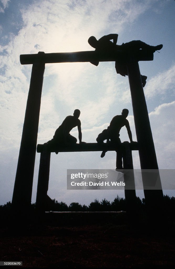 Marine Recruits Climbing