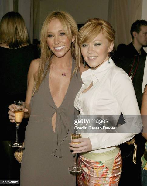 Former Atomic Kitten singers Jenny Frost and Natasha Hamilton attend the afterparty following the Elle Style Awards 2005 at the Z Rooms, Truman...