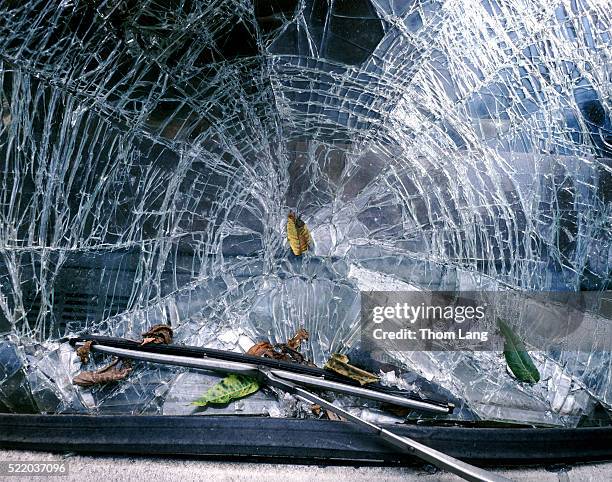 broken windshield - car accident stock pictures, royalty-free photos & images