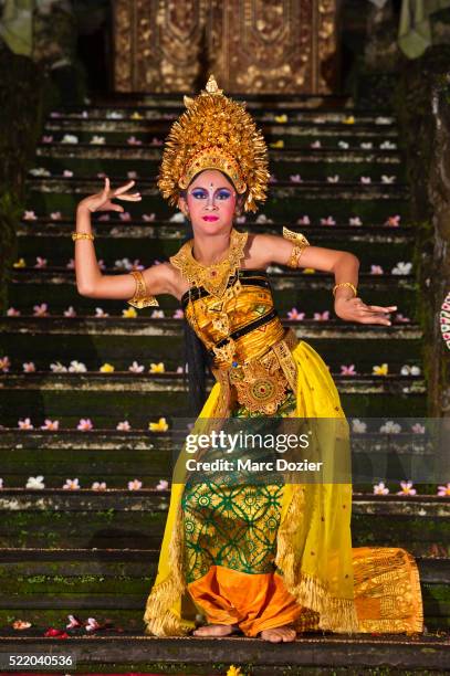 legong dancer in bali - balinese headdress stock pictures, royalty-free photos & images