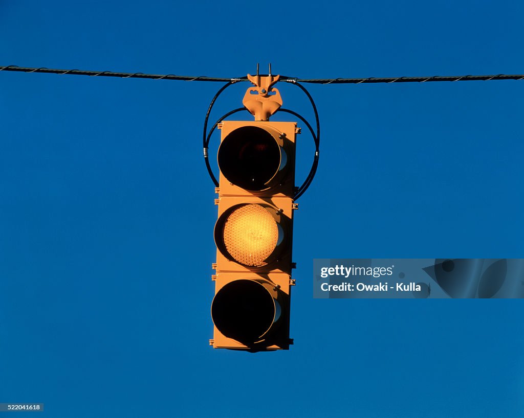 Traffic Light on Yellow