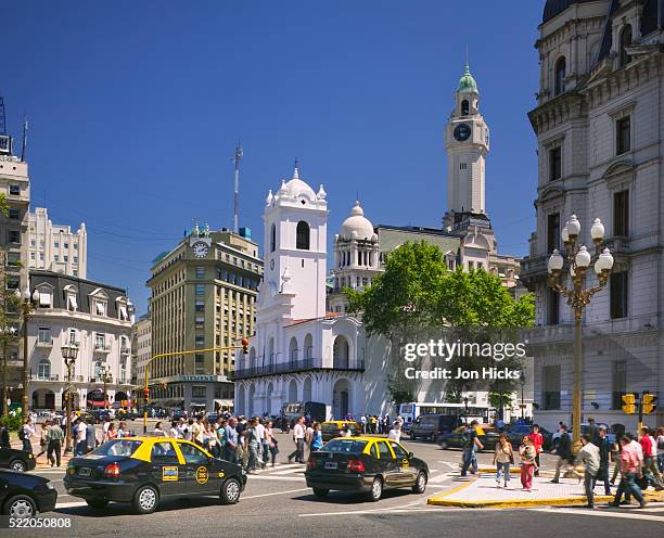 pedestrian crossing in plaza de mayo - plaza de mayo ストックフォトと画像