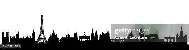 europe - red square stock illustrations