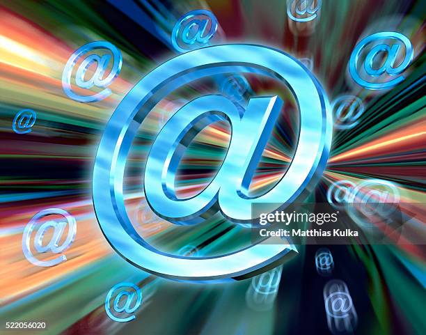 symbol of connectivity - at symbol stock pictures, royalty-free photos & images