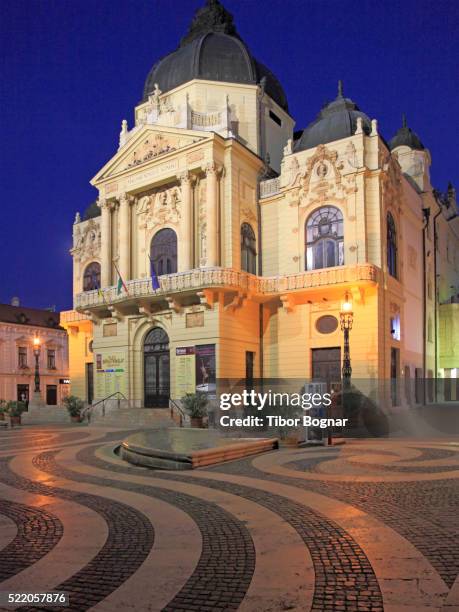 hungary, pžcs, national theatre, nemzeti szinh‡z, - hungary stock pictures, royalty-free photos & images