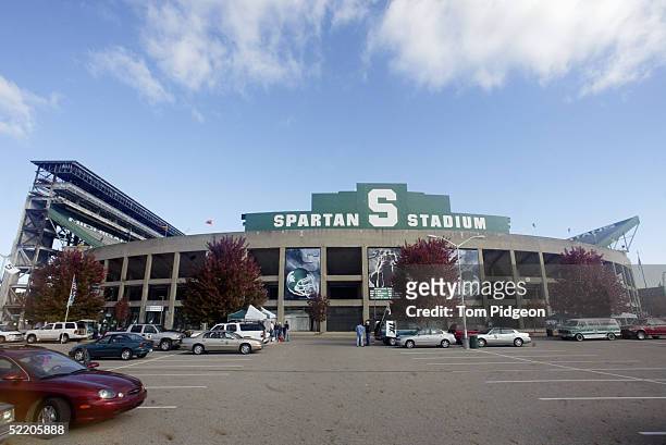 General view of Spartan Stadium before the game between the Michigan State University Spartans and the University of Illinois Fighting Illini on...