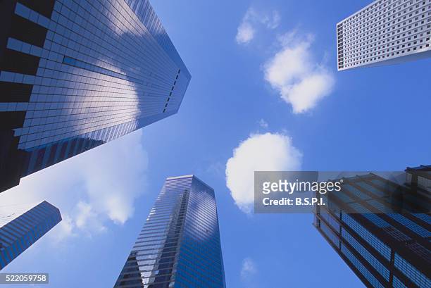 skyscrapers in hong kong - wanchai stock pictures, royalty-free photos & images