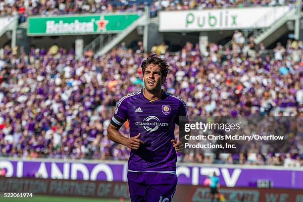 Kaka of the Orlando City Lions vs New England Revolution at the Citrus Bowl in Orlando, Florida on April 17, 2016.