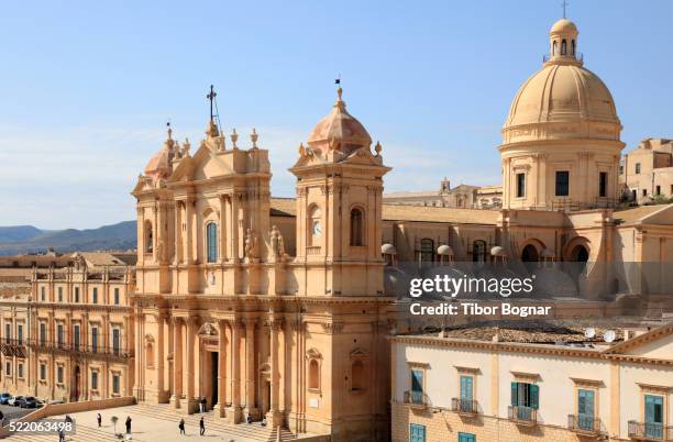 san nicolo cathedral - noto bildbanksfoton och bilder