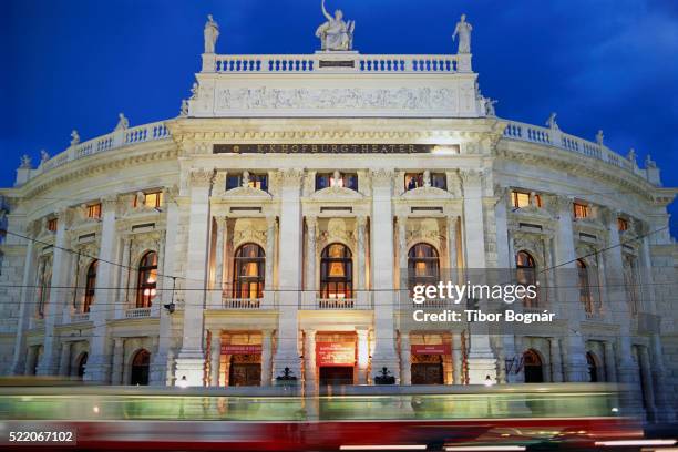 the hofburg theater in vienna - burgtheater wien stock pictures, royalty-free photos & images