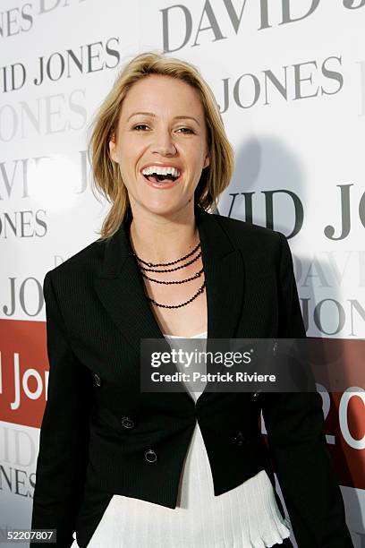 News reader Leila McKinnon attends the David Jones Winter Collection Launch at the Town Hall February 16, 2005 in Sydney, Australia.