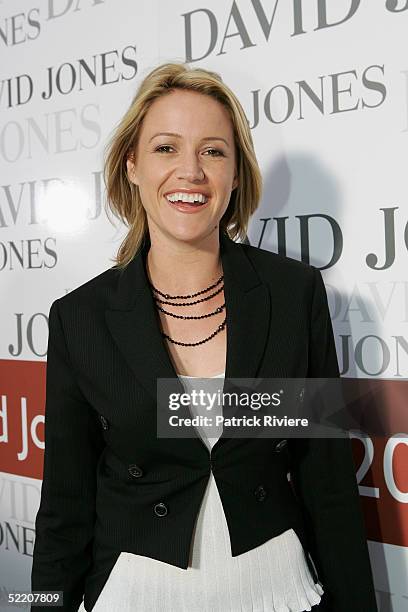 News reader Leila McKinnon attends the David Jones Winter Collection Launch at the Town Hall February 16, 2005 in Sydney, Australia.