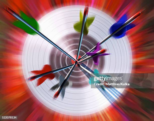 Target Arows Arrows On The Target Photos and Premium High Res Pictures - Getty Images