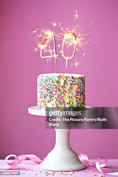 40th birthday cake - 40th birthday cake stock pictures, royalty-free photos & images