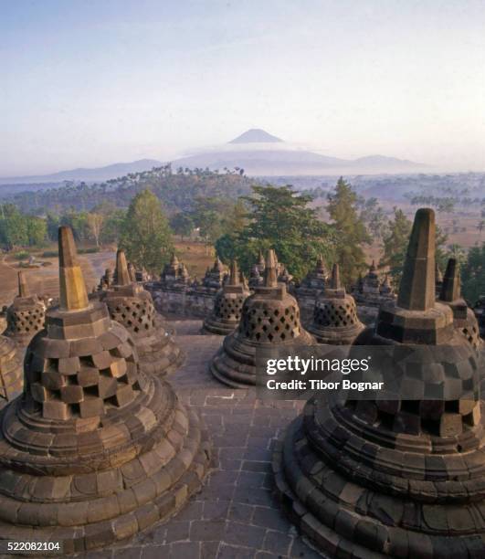 indonesia, java, borobudur temple, - borobudur temple stock pictures, royalty-free photos & images