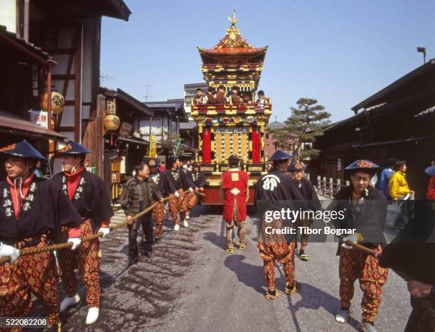 japan, hida, takayama, spring festival, - gifu prefecture stock pictures, royalty-free photos & images