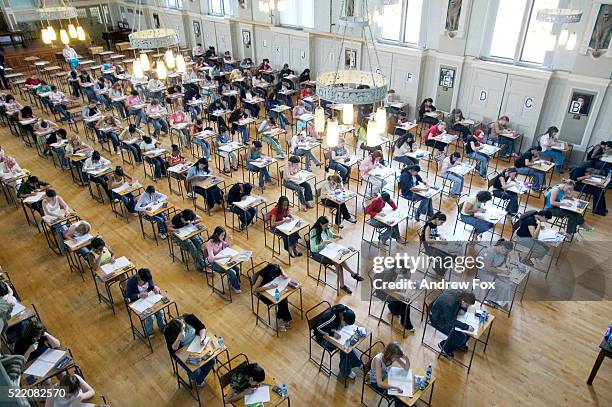 students taking biology test - general certificate of secondary education stock pictures, royalty-free photos & images