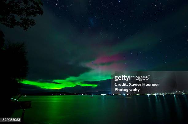 aurora australis | howden | tasmania - aurora australis stock pictures, royalty-free photos & images