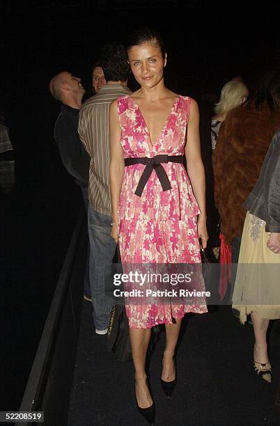 May 2004 - Helena Christensen at a fashion parade for Morrissey during the Mercedes Australian Fashion Week for Spring/Summer 2004 held at the...