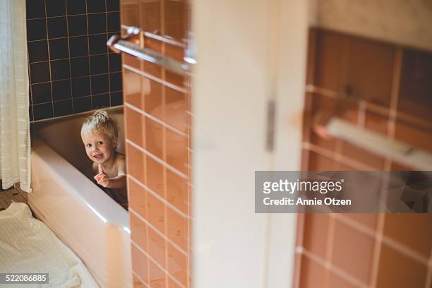 Boy in bath tub
