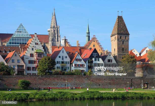 ulm, skyline, danube river - ulm stock pictures, royalty-free photos & images